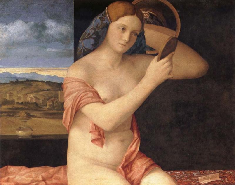 Giovanni Bellini Young woman at her toilet Germany oil painting art